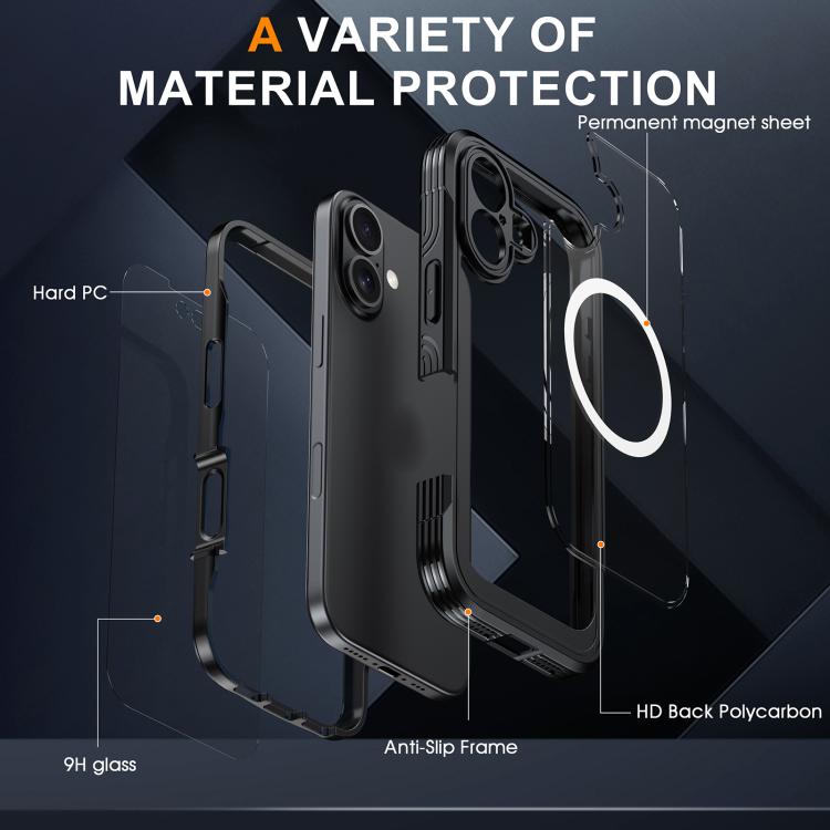 For iPhone Air RedPepper Tempered Glass MagSafe Phone Case(Blue) by RedPepper