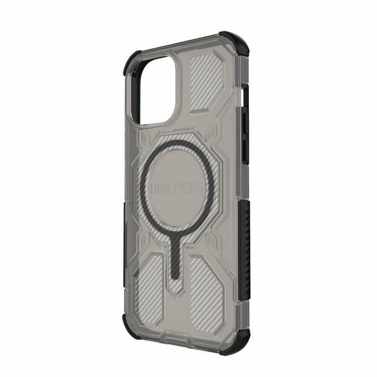 For iPhone 13 Pro Max BIBERCAS Transparent Color Series MagSafe Air Bag Shockproof Phone Case(Black) by BIBERCAS