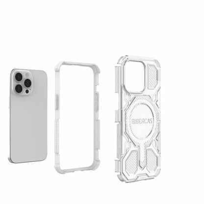 For iPhone 13 Pro BIBERCAS Transparent Color Series MagSafe Air Bag Shockproof Phone Case(Pink) by BIBERCAS