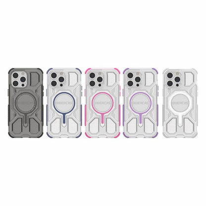 For iPhone 14 Pro Max BIBERCAS Transparent Color Series MagSafe Air Bag Shockproof Phone Case(White) by BIBERCAS