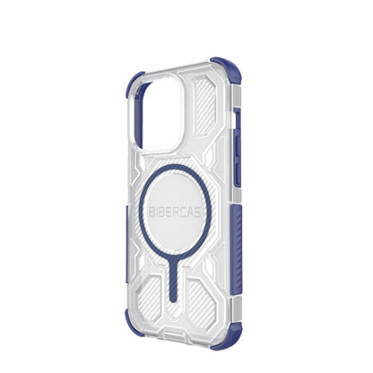 For iPhone 14 Pro BIBERCAS Transparent Color Series MagSafe Air Bag Shockproof Phone Case(Blue) by BIBERCAS