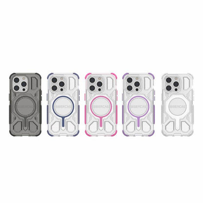 For iPhone 14 Pro BIBERCAS Transparent Color Series MagSafe Air Bag Shockproof Phone Case(White) by BIBERCAS