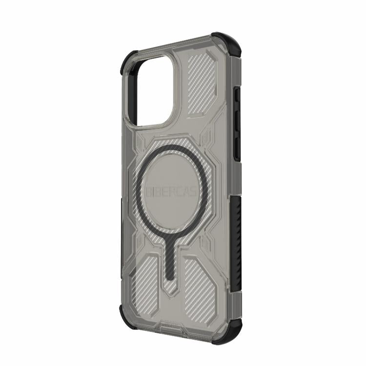 For iPhone 15 Pro Max BIBERCAS Transparent Color Series MagSafe Air Bag Shockproof Phone Case(Black) by BIBERCAS