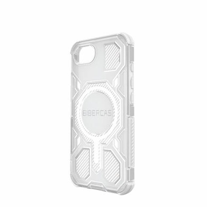 For iPhone 16e BIBERCAS Transparent Color Series MagSafe Air Bag Shockproof Phone Case(White) by BIBERCAS