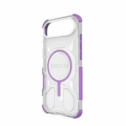 For iPhone Air BIBERCAS Transparent Color Series MagSafe Air Bag Shockproof Phone Case(Purple) by BIBERCAS
