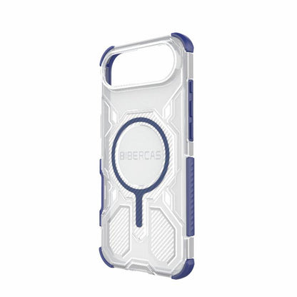 For iPhone Air BIBERCAS Transparent Color Series MagSafe Air Bag Shockproof Phone Case(Blue) by BIBERCAS