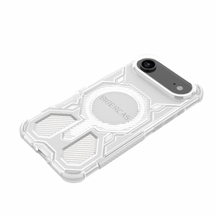 For iPhone Air BIBERCAS Transparent Color Series MagSafe Air Bag Shockproof Phone Case(White) by BIBERCAS