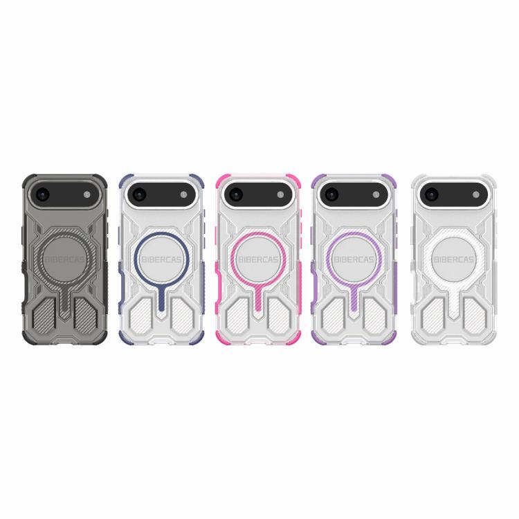 For iPhone Air BIBERCAS Transparent Color Series MagSafe Air Bag Shockproof Phone Case(White) by BIBERCAS