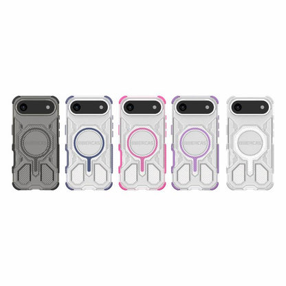 For iPhone Air BIBERCAS Transparent Color Series MagSafe Air Bag Shockproof Phone Case(White) by BIBERCAS
