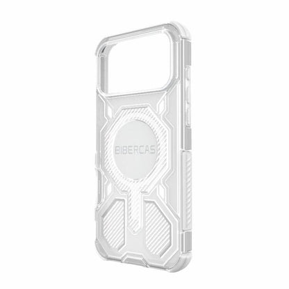 For iPhone 17 Pro Max BIBERCAS Transparent Color Series MagSafe Air Bag Shockproof Phone Case(White) by BIBERCAS
