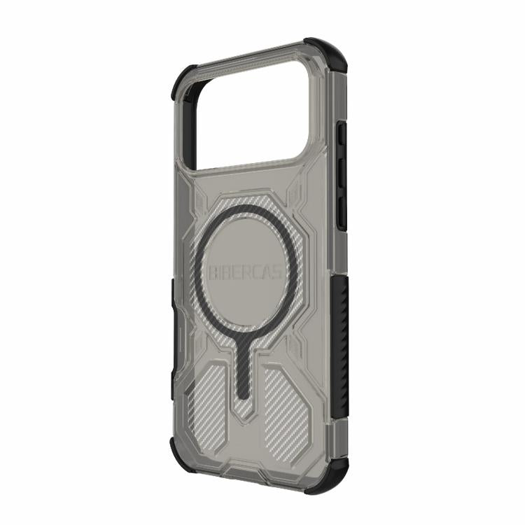 For iPhone 17 Pro Max BIBERCAS Transparent Color Series MagSafe Air Bag Shockproof Phone Case(Black) by BIBERCAS