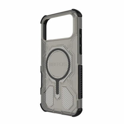 For iPhone 17 Pro Max BIBERCAS Transparent Color Series MagSafe Air Bag Shockproof Phone Case(Black) by BIBERCAS