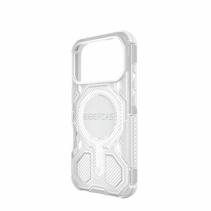 For iPhone 17 Pro BIBERCAS Transparent Color Series MagSafe Air Bag Shockproof Phone Case(White) by BIBERCAS