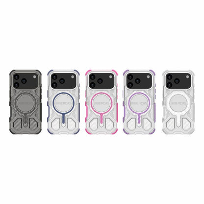For iPhone 17 Pro BIBERCAS Transparent Color Series MagSafe Air Bag Shockproof Phone Case(Black) by BIBERCAS