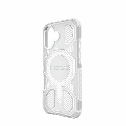 For iPhone 17 BIBERCAS Transparent Color Series MagSafe Air Bag Shockproof Phone Case(White) by BIBERCAS