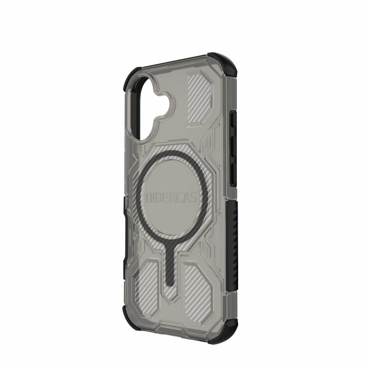 For iPhone 17 BIBERCAS Transparent Color Series MagSafe Air Bag Shockproof Phone Case(Black) by BIBERCAS