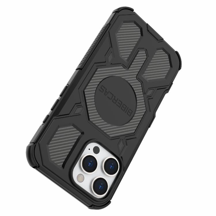 For iPhone 16 Pro Max BIBERCAS Real Color Series MagSafe Shockproof Phone Case(Blue) by BIBERCAS