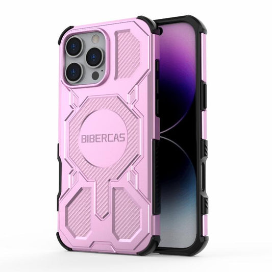 For iPhone 16 Pro Max BIBERCAS Real Color Series MagSafe Shockproof Phone Case(Pink) by BIBERCAS