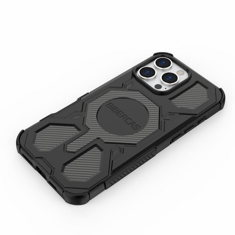 For iPhone 16 Pro Max BIBERCAS Real Color Series MagSafe Shockproof Phone Case(Black) by BIBERCAS