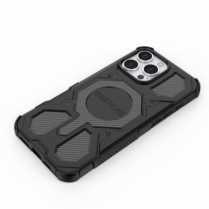 For iPhone 16 Pro Max BIBERCAS Real Color Series MagSafe Shockproof Phone Case(Black) by BIBERCAS