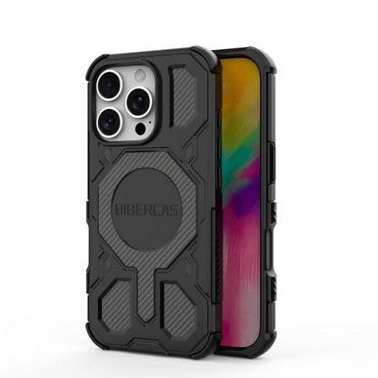 For iPhone 16 Pro BIBERCAS Real Color Series MagSafe Shockproof Phone Case(Black) by BIBERCAS