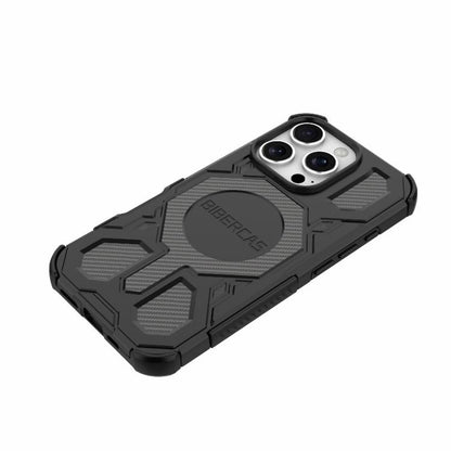 For iPhone 16 Pro BIBERCAS Real Color Series MagSafe Shockproof Phone Case(Black) by BIBERCAS