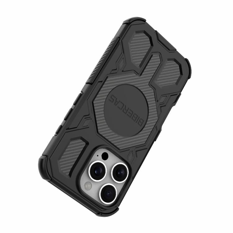 For iPhone 16 Pro BIBERCAS Real Color Series MagSafe Shockproof Phone Case(Black) by BIBERCAS