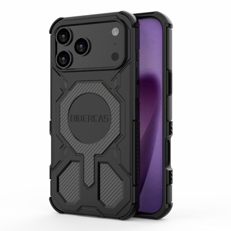 For iPhone 17 Pro Max BIBERCAS Real Color Series MagSafe Shockproof Phone Case(Black) by BIBERCAS