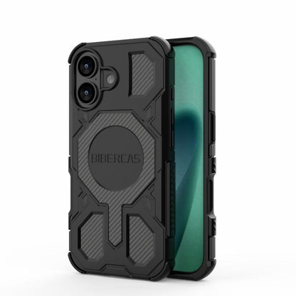 For iPhone 17 BIBERCAS Real Color Series MagSafe Shockproof Phone Case(Black) by BIBERCAS