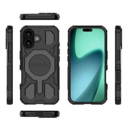 For iPhone 17 BIBERCAS Real Color Series MagSafe Shockproof Phone Case(Black) by BIBERCAS