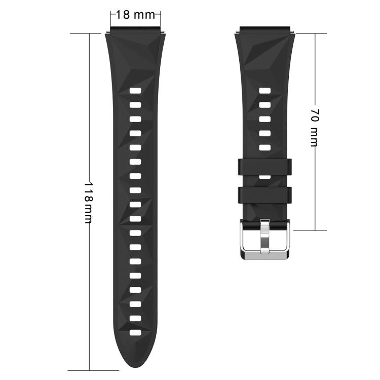 For Huawei Watch GT 5 41mm xDfind Ice Crystal Texture Silicone Watch Band(Black) by xDfind