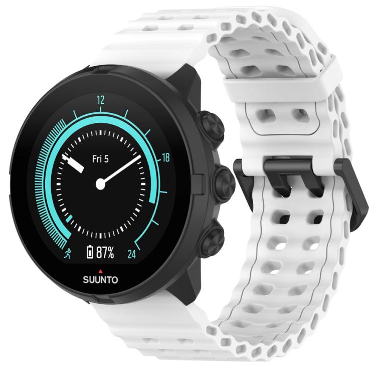 For Suunto 9 / 7 / Spartan Sport xDfind Ocean Dual Pin Buckle Silicone Watch Band(White) by xDfind