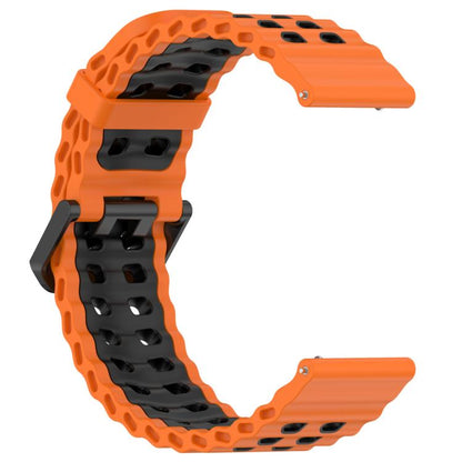 For Suunto 9 / 7 / Spartan Sport xDfind Ocean Dual Pin Buckle Silicone Watch Band(Orange Black) by xDfind