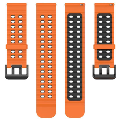 For Suunto 9 / 7 / Spartan Sport xDfind Ocean Dual Pin Buckle Silicone Watch Band(Orange Black) by xDfind