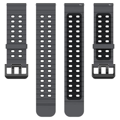 For Suunto 9 / 7 / Spartan Sport xDfind Ocean Dual Pin Buckle Silicone Watch Band(Black Grey) by xDfind