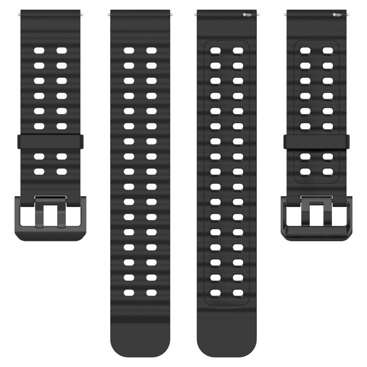 For Suunto 9 / 7 / Spartan Sport xDfind Ocean Dual Pin Buckle Silicone Watch Band(Black) by xDfind