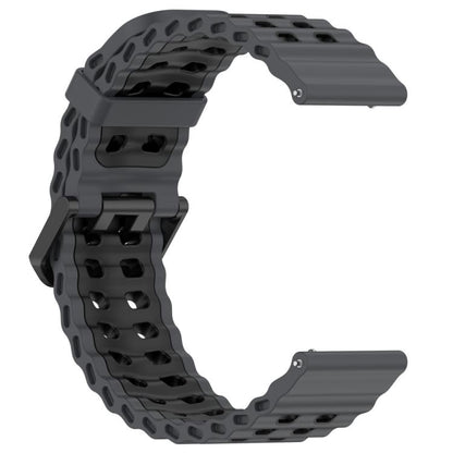 For Suunto 9 / 7 / Spartan Sport xDfind Ocean Dual Pin Buckle Silicone Watch Band(Coal Black) by xDfind