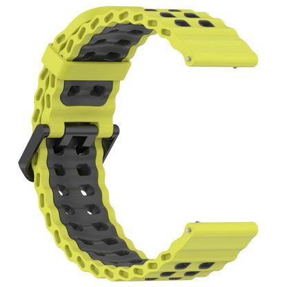 For Suunto 9 / 7 / Spartan Sport xDfind Ocean Dual Pin Buckle Silicone Watch Band(Lime Grey) by xDfind