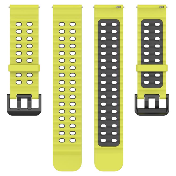 For Suunto 9 / 7 / Spartan Sport xDfind Ocean Dual Pin Buckle Silicone Watch Band(Lime Grey) by xDfind