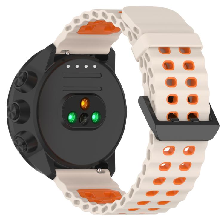 For Suunto 9 / 7 / Spartan Sport xDfind Ocean Dual Pin Buckle Silicone Watch Band(Starlight Orange) by xDfind
