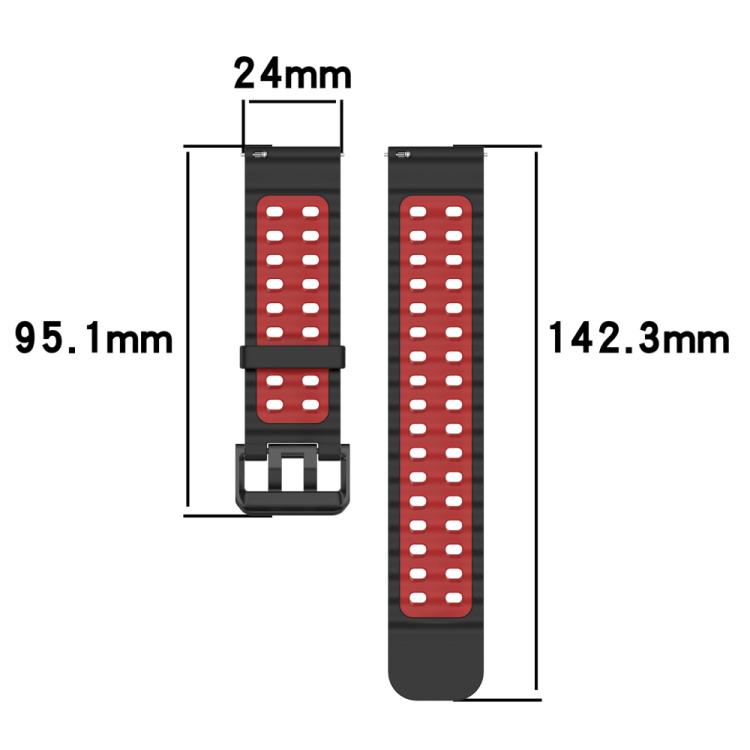 For Suunto 9 / 7 / Spartan Sport xDfind Ocean Dual Pin Buckle Silicone Watch Band(Space Grey Orange) by xDfind