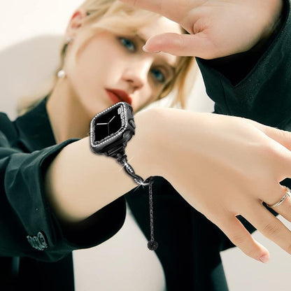 For Apple Watch 38 / 40 / 41 / S10 42mm xDfind Twist Bracelet Diamond Metal Watch Band(Silver) by xDfind