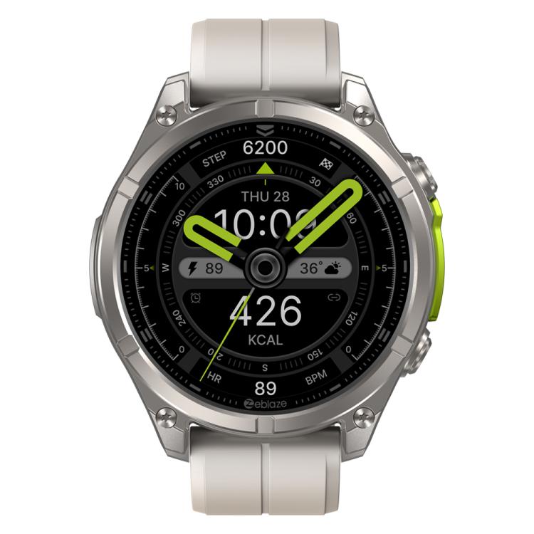 Zeblaze Vibe 8 Rugged Outdoor Smart Watch 1.43 inch Screen 5 ATM & IP69K Built-in Flashlight(Grey) by Zeblaze
