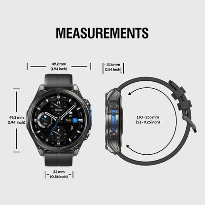 Zeblaze Vibe 8 Rugged Outdoor Smart Watch 1.43 inch Screen 5 ATM & IP69K Built-in Flashlight(Grey) by Zeblaze