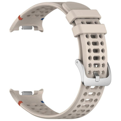 For Samsung Galaxy Watch8 / Watch8 Classic xDfind Alloy Silver Buckle Breathable Hole Silicone Watch Band(Starlight) by xDfind