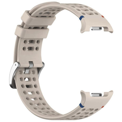 For Samsung Galaxy Watch8 / Watch8 Classic xDfind Alloy Silver Buckle Breathable Hole Silicone Watch Band(Starlight) by xDfind