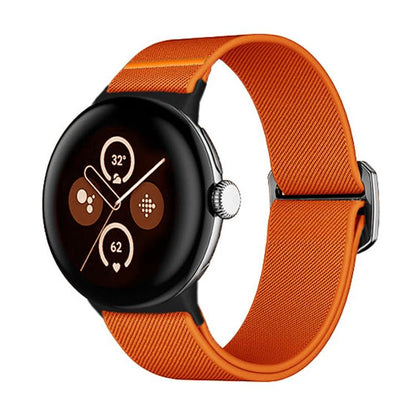For Google Pixel Watch / Watch2 / Watch3 41mm xDfind Elastic Nylon Watch Band(Orange) by xDfind