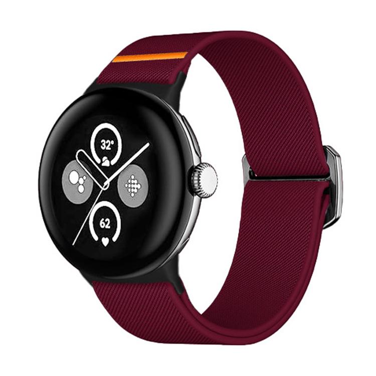 For Google Pixel Watch / Watch2 / Watch3 41mm xDfind Elastic Nylon Watch Band(Wine Red) by xDfind