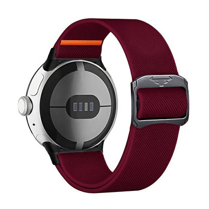 For Google Pixel Watch / Watch2 / Watch3 41mm xDfind Elastic Nylon Watch Band(Wine Red) by xDfind