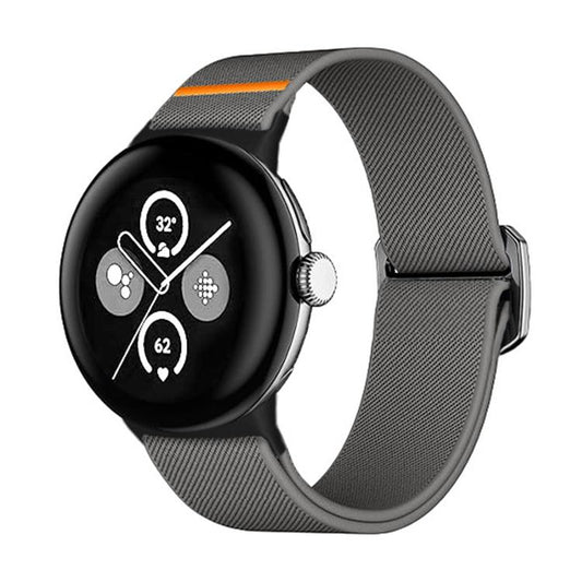 For Google Pixel Watch / Watch2 / Watch3 41mm xDfind Elastic Nylon Watch Band(Dark Grey) by xDfind